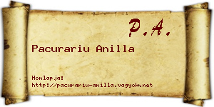 Pacurariu Anilla névjegykártya